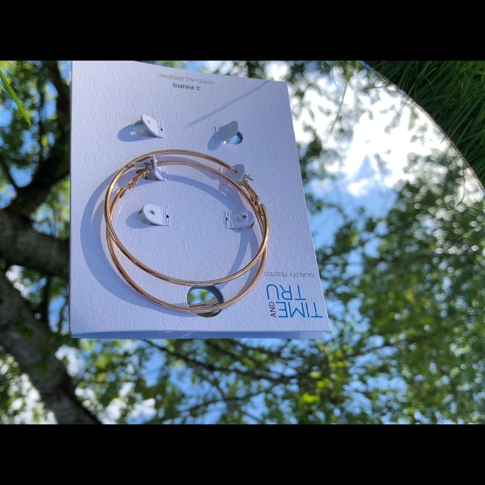 Rose Gold Hoops ✨